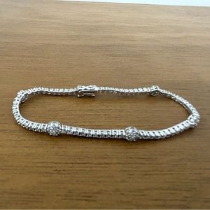 Diamonique Flower Tennis Bracelet.